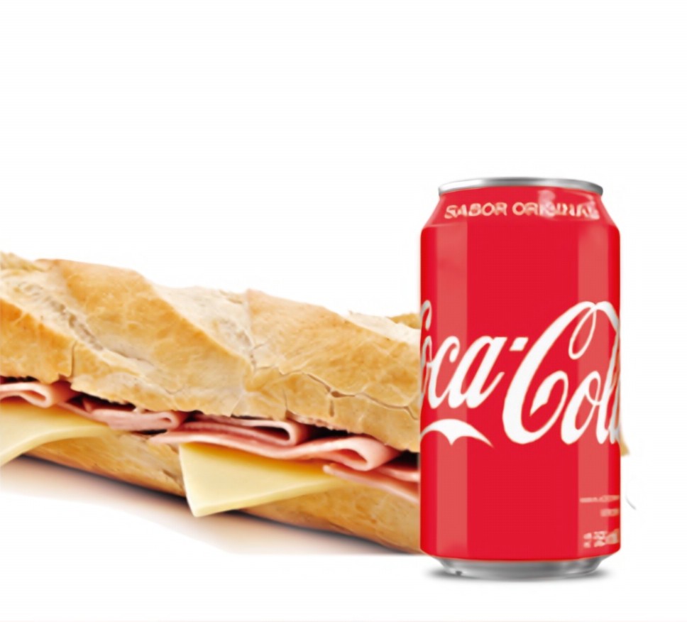 Pan Francés Jamón y Queso Gaseosa